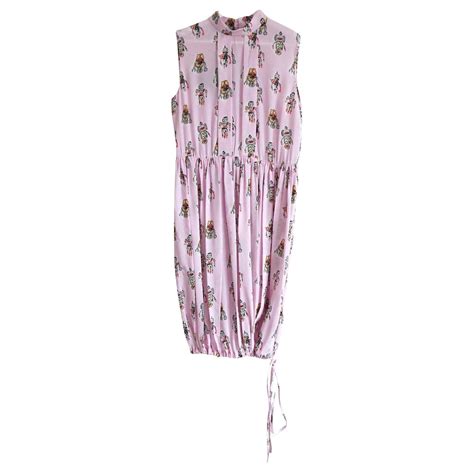 Prada Robot Silk Dress Pink ref.781591 